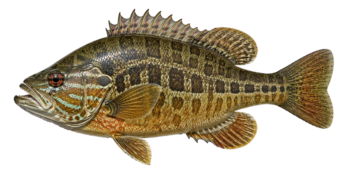 Lake Monkey artwork of Redeye (Bartram's) Bass